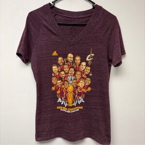 Cleveland Cavaliers 2016 NBA Champions Caricature Shirt Womens L  LeBron Kyrie